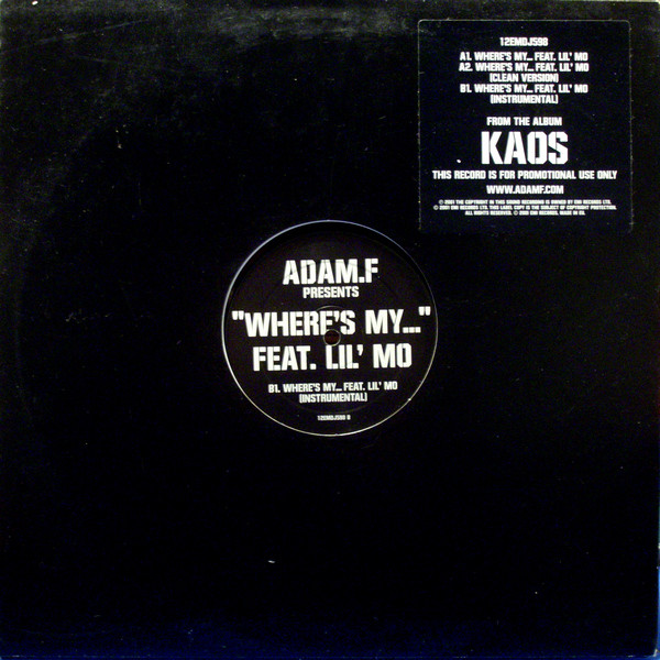 Adam F - Where's My..., Hip Hop, RnB/Swing, 2001 - EMI, UK, Vinyl 1x 12", Promo