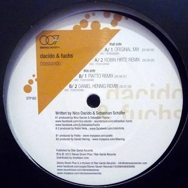 Album cover for Brassando by Nico D'Acido & Sebastian Fuchs (2)