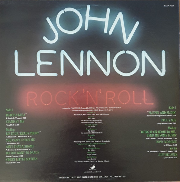 John Lennon - Rock 'N' Roll - 1975 - Rock & Roll - Apple Records - Vinyl 1x LP, Album, Stereo
