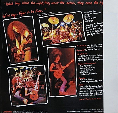 Rods, The - Wild Dogs, Rock, Heavy Metal, 1982 - Arista, Japan, Vinyl 1x LP, Album