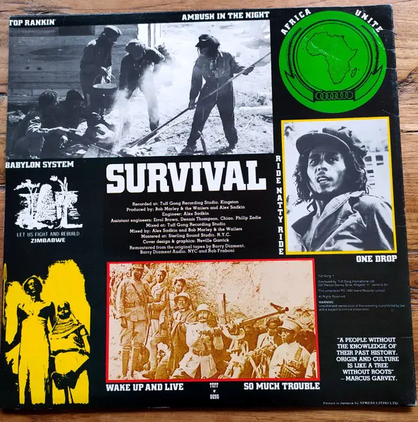 Bob Marley & The Wailers - Survival - 0 - Roots Reggae - Tuff Gong - Vinyl 1x LP, Album, Repress