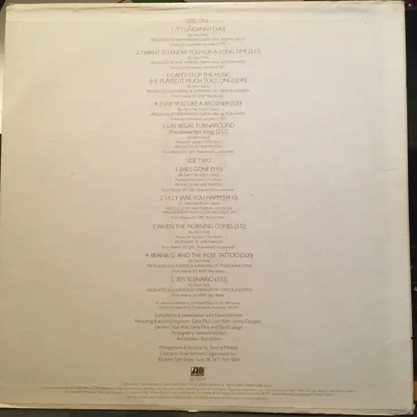 Daryl Hall & John Oates - No Goodbyes - 1977 -Pop Rock -Atlantic -Vinyl 1x LP, Compilation, Stereo RI Pressing
