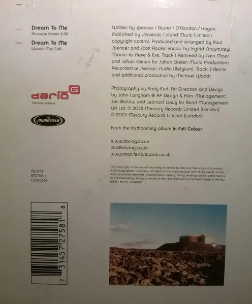 Album cover for Dream To Me by Dario G