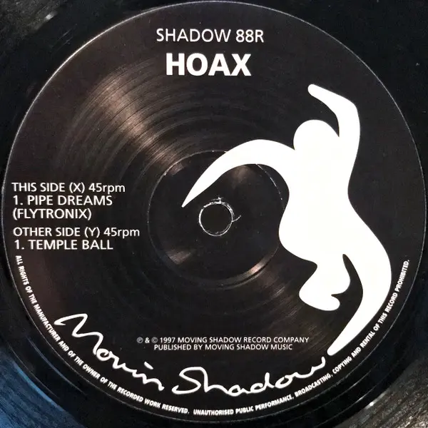 Hoax - Pipe Dreams (Flytronix Remix) / Temple Ball, Electronic, Drum n Bass, 1997 - Moving Shadow, UK, Vinyl 1x 10", 45 RPM