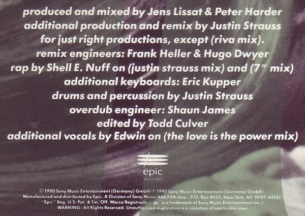 Off-Shore - I Can't Take The Power, Electronic, Breakbeat, Hip-House, House, Techno, 1990 - Epic, US, Vinyl 1x 12", 33 ⅓ RPM