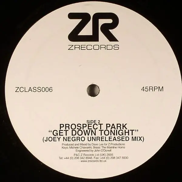 Erro / Prospect Park - Change For Me / Get Down Tonight, Electronic, Garage House, House, 2005 - Z Records, UK, Vinyl 1x 12"