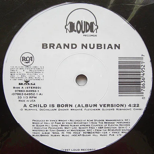 Album cover for A Child Is Born by Brand Nubian