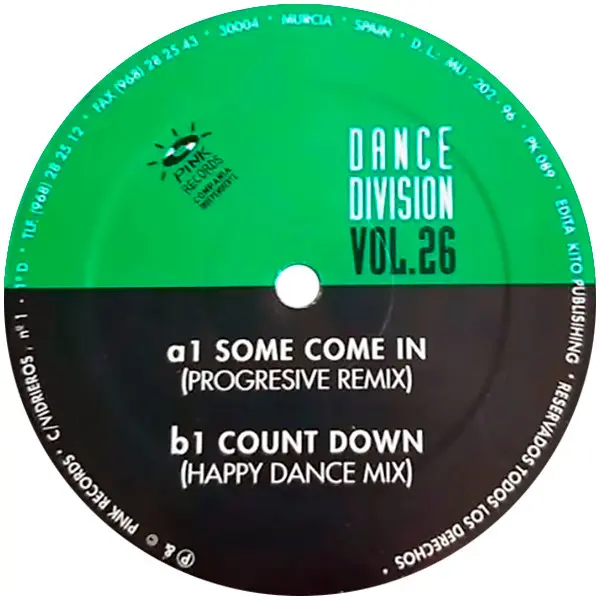 Televission - Remixes, Electronic, Happy Hardcore, Hard Trance, Makina, 1996 - Pink Records, Spain, Vinyl 1x 12", 45 RPM