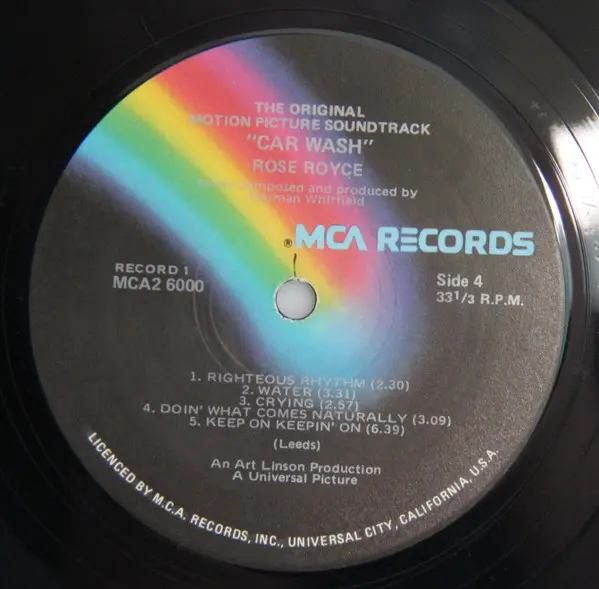 Norman Whitfield - Car Wash (Original Motion Picture Soundtrack), Funk / Soul, Stage & Screen, Disco, Funk, Soundtrack, 1976 