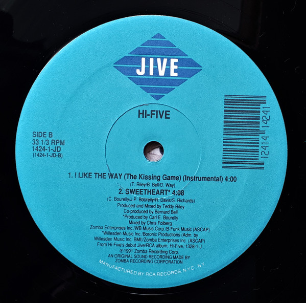 Hi-Five - I Like The Way (The Kissing Game), Funk / Soul, Contemporary R&B, Soul, 1991 - Jive, US, Vinyl 1x 12", 33 ⅓ RPM