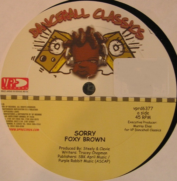 Foxy Brown (2) - Sorry, Reggae, Dancehall, 2000 - VP Records, US, Vinyl 1x 12", 45 RPM