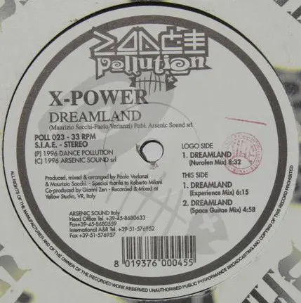 Album cover for Dreamland by X-Power (2)