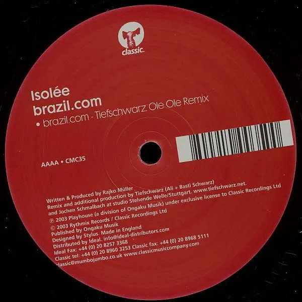 Isolée - Brazil.com, Electronic, Deep House, House, 2003 - Classic, UK, Vinyl 2x 12", 33 ⅓ RPM