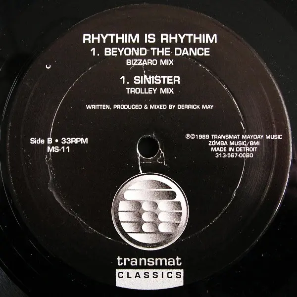 Rhythim Is Rhythim - Beyond The Dance, Electronic, Techno, 1995 - Transmat, US, Vinyl 1x 12", 33 ⅓ RPM, Reissue