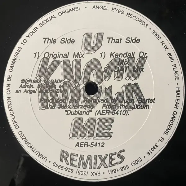 Warning - U Knock Me (Remixes), Electronic, House, 1993 - Angel Eyes Records, US, Vinyl 1x 12"