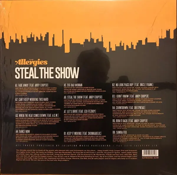 Album cover for Steal The Show by Allergies, The