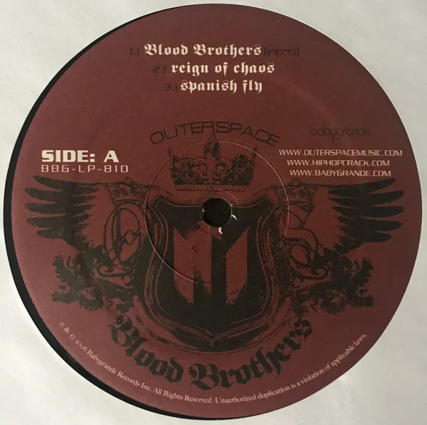 Album cover for Blood Brothers by Outerspace