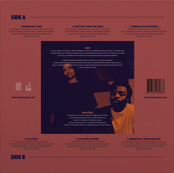 Raiza Biza & Remi (17) - Black Hole Sun, Hip Hop, Jazzy Hip-Hop, 2018 - Low Key Source, Australia, Vinyl 1x 12", 45 RPM, EP, 