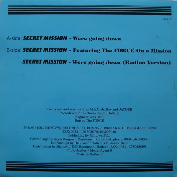 Album cover for Were Going Down by Secret Mission