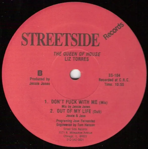 Liz Torres - Out Of My Life, Electronic, House, 1990 - Streetside Records, US, Vinyl 1x 12"