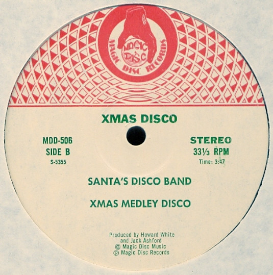 Santa's Disco Band - Xmas Disco Disc, Funk / Soul, Disco, Funk, Holiday, 1977 - Magic Disc Records, US, Vinyl 1x 12", 33 ⅓ RP
