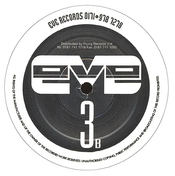 Pablo Gargano - Eve 3, Electronic, Trance, 1996 - Eve Records, UK, Vinyl 1x 12", 45 RPM