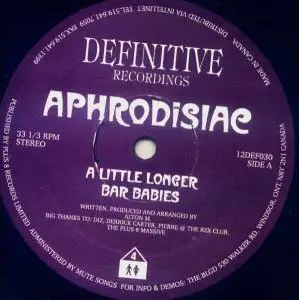 Aphrodisiac (2) - A Little Longer, Electronic, Deep House, House, Tech House, 1995 - Definitive Recordings, Canada, Vinyl 1x 