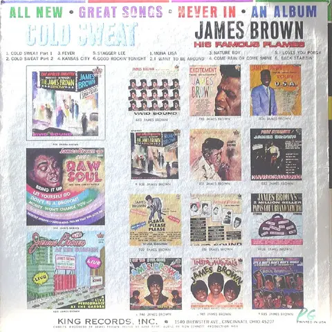 James Brown & The Famous Flames - Cold Sweat, Funk / Soul, Soul, 1967 - King Records (3), US, Vinyl 1x LP, Album, Mono Dark G