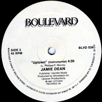 Jamie Dean - Love Child, Electronic, Synth-pop, 1987 - Boulevard Records, Canada, Vinyl 1x 12", 45 RPM
