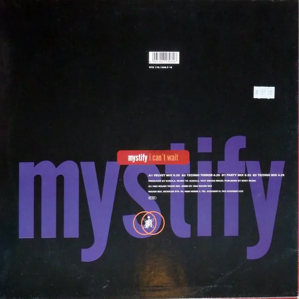 Album cover for I Can't Wait by Mystify