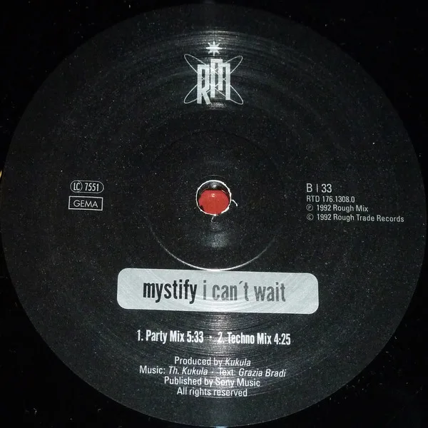 Album cover for I Can't Wait by Mystify