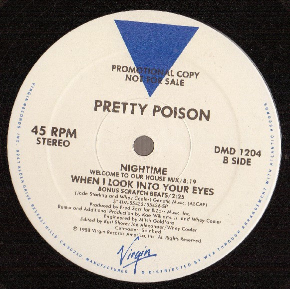 Pretty Poison - When I Look Into Your Eyes, Electronic, Freestyle, 1988 - Virgin, US, Vinyl 1x 12", 45 RPM, Promo