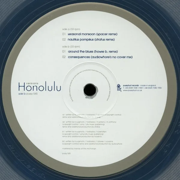 Album cover for Versions by Honolulu