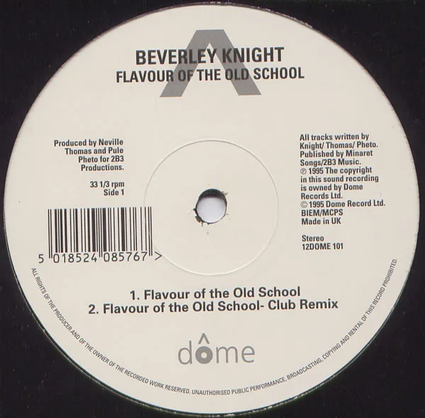Album cover for Flavour Of The Old School / Promise You Forever by Beverley Knight