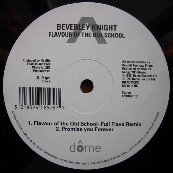 Album cover for Flavour Of The Old School / Promise You Forever by Beverley Knight