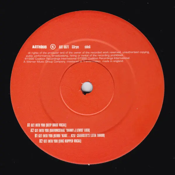 Deep Bros. Featuring Fonda Rae - Get Into You, Electronic, Deep House, Garage House, House, 1998 - Arthrob, Coalition Recordi