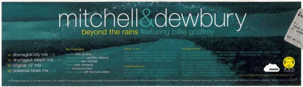 Mitchell & Dewbury Featuring Billie Godfrey - Beyond The Rains, Electronic, Breaks, Drum n Bass, Latin, 2003 - Mumo Records, 