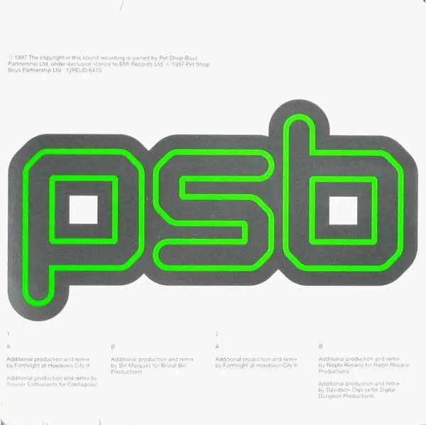 Pet Shop Boys - Somewhere (Remixed), Electronic, House, Trance, 1997 - Parlophone, UK, Vinyl 2x 12", 33 ⅓ RPM, Promo