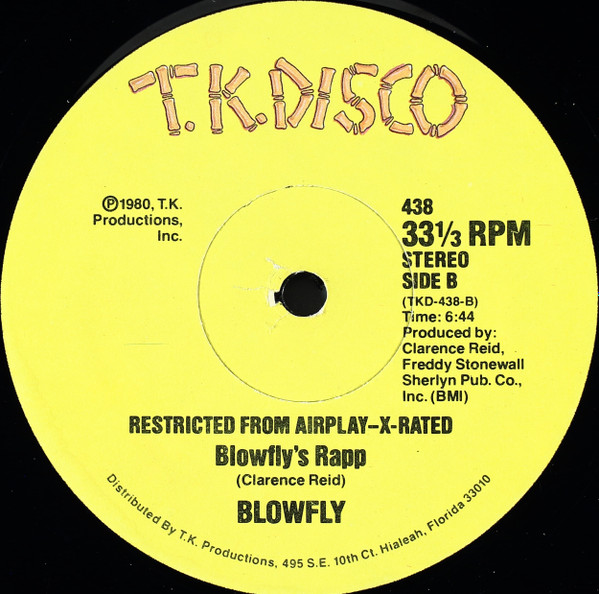 Blowfly - Rapp Dirty, Funk / Soul, Hip Hop, Disco, Pop Rap, 1980 - T.K. Disco, US, Vinyl 1x 12", 33 ⅓ RPM, Stereo Shelley Pre