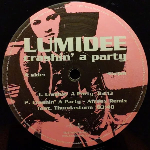 Album cover for Crashin' A Party by Lumidee Featuring N.O.R.E.