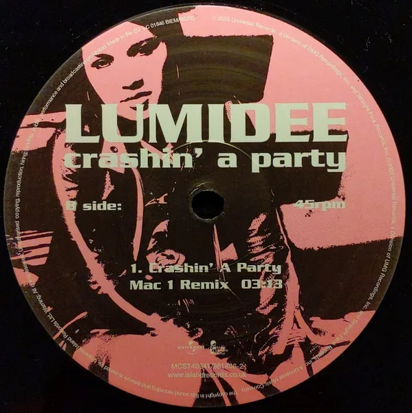 Album cover for Crashin' A Party by Lumidee Featuring N.O.R.E.