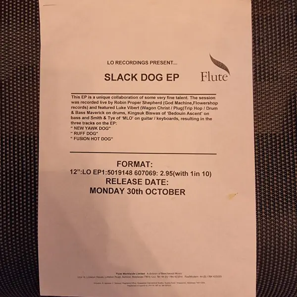 Slack Dog Ensemble, The - Slack Dog E.P, Electronic, Breakcore, Drum n Bass, Future Jazz, 1995 - Lo Recordings, UK, Vinyl 1x 