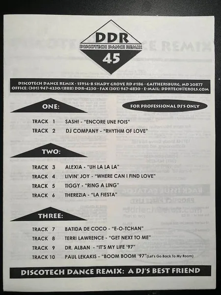 Album cover for DiscoTech Dance Remix 45 by Various