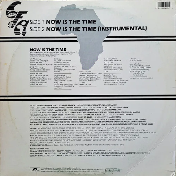 Album cover for Now Is The Time by Calypso For Africa