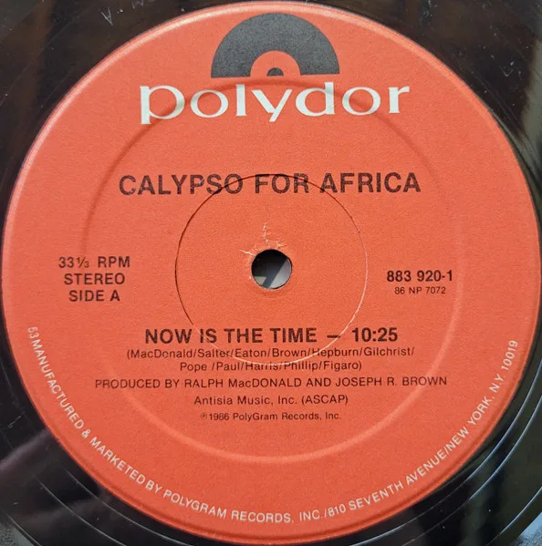 Album cover for Now Is The Time by Calypso For Africa