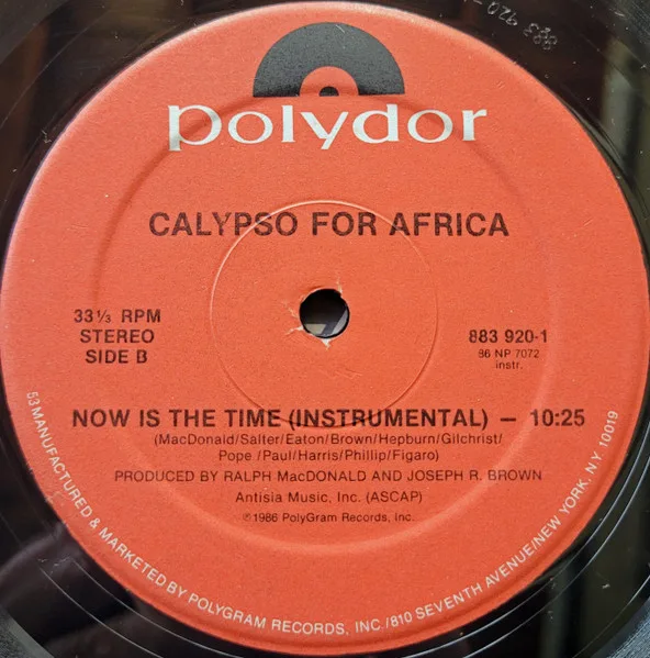 Album cover for Now Is The Time by Calypso For Africa