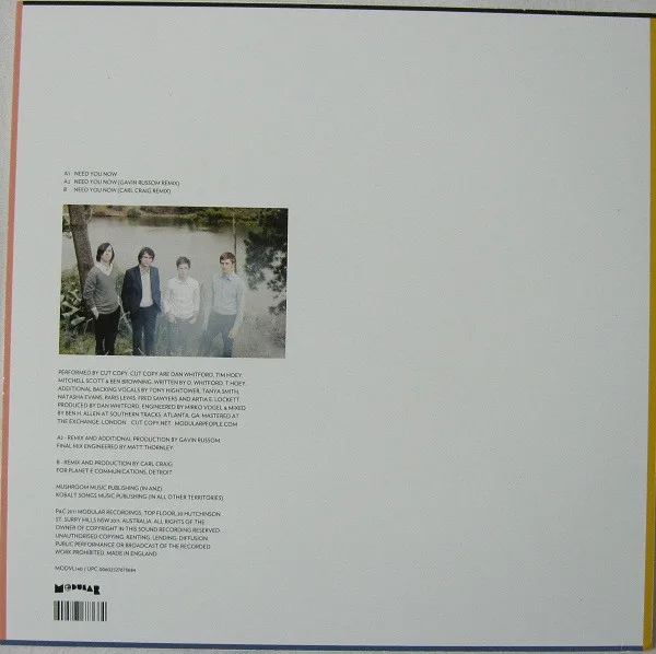 Album cover for Need You Now by Cut Copy