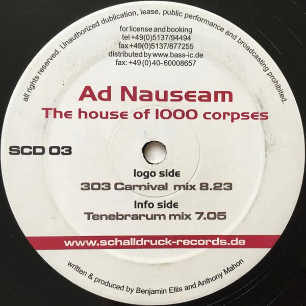 Album cover for The House Of 1000 Corpses by Ad Nauseam