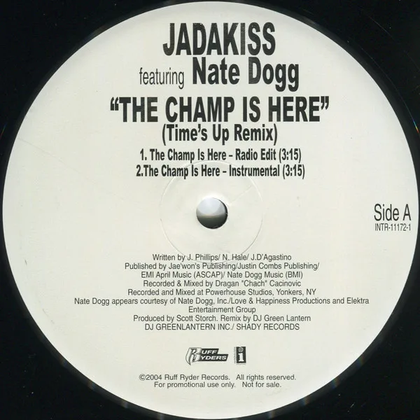 Album cover for The Champ Is Here (Time's Up Remix) by Jadakiss Featuring Nate Dogg