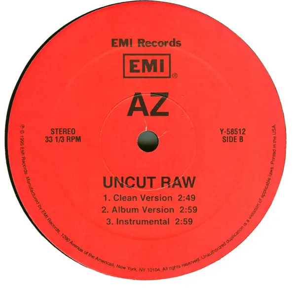 AZ - Gimme Yours, Hip Hop, 1995 - EMI, US, Vinyl 1x 12", 33 ⅓ RPM
